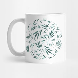 Tropical leaves watercolor pattern illustration Mug